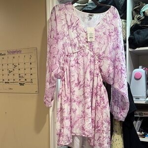 A New Day Pink Floral Midi Dress